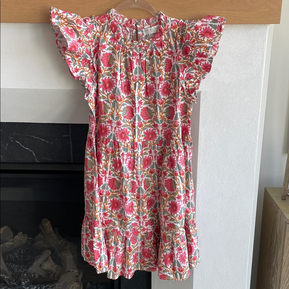 Caroline Constas Strawberry Flutter Sleeve Mini Dress